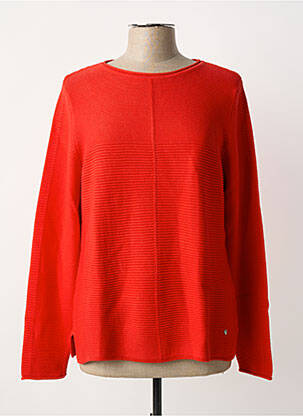 Pull coupe cintrée manches longues rouge RABE femme