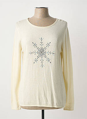 Pull coupe cintrée manches longues beige ANANKE femme