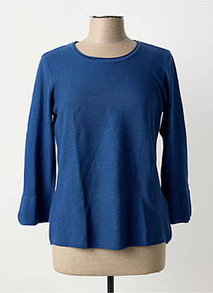 Pull coupe cintrée manches 3/4 bleu THOMAS RABE femme