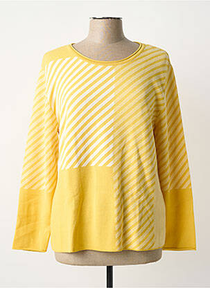 Pull coupe cintrée manches longues jaune RABE femme