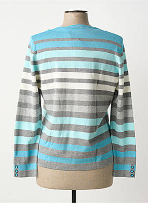 Pull tissage chiné manches longues bleu RABE femme