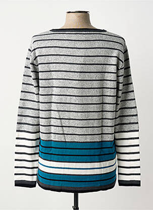 Pull tissage chiné manches longues gris CAPUCCINO femme
