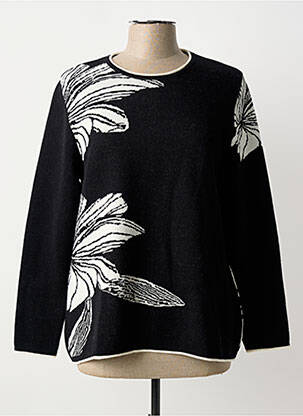 Pull coupe cintrée manches longues noir GUY DUBOUIS femme