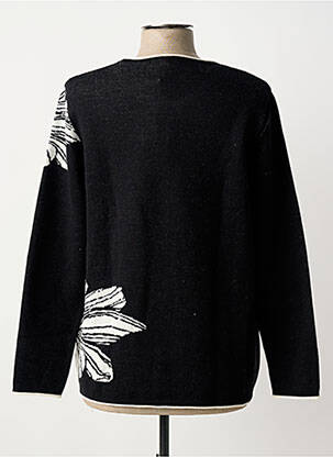 Pull coupe cintrée manches longues noir GUY DUBOUIS femme