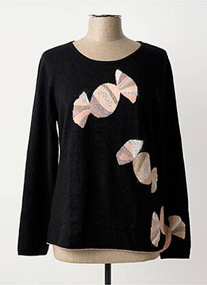 Pull coupe cintrée manches longues noir ANANKE femme