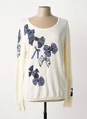 Pull coupe cintrée manches longues beige FUEGO WOMAN femme