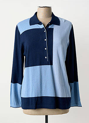 Pull coupe cintrée manches longues bleu RABE femme