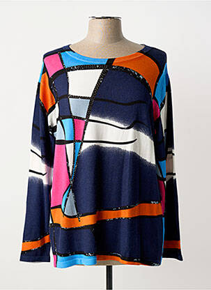 Pull coupe cintrée manches longues bleu GREGORY PAT femme