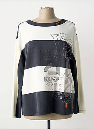 Sweat-shirt stretch manches longues gris BARBARA LEBEK femme