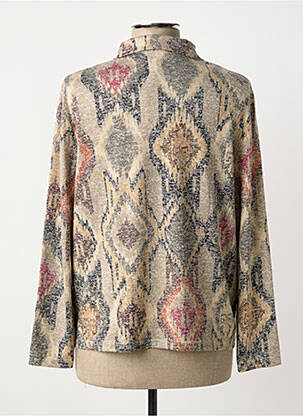 Polo stretch manches longues beige GUY DUBOUIS femme