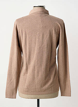 Pull tissage chiné manches longues marron ANANKE femme
