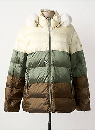Doudoune poches a capuche beige REVER MILE femme