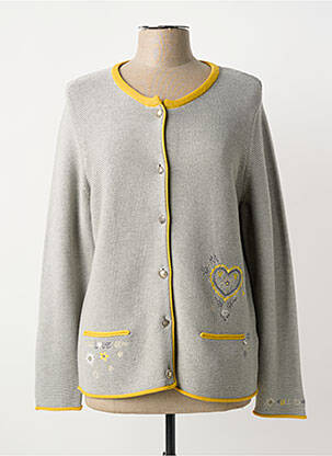 Gilet manches longues col rond gris RABE femme