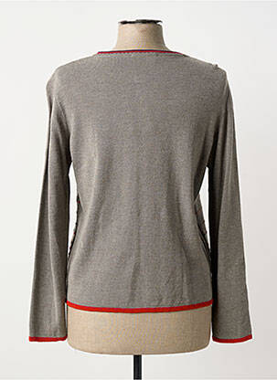 Gilet manches longues col rond gris TELMAIL femme