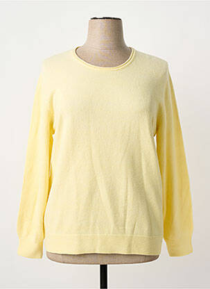 Pull coupe cintrée manches longues jaune OLSEN femme
