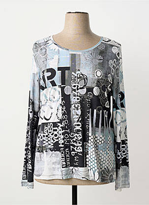 Pull coupe cintrée manches longues gris DOLCEZZA femme