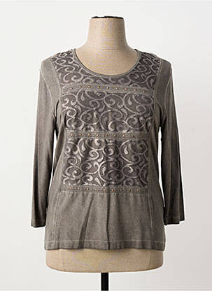 T-shirt manches 3/4 manches 3/4 gris RABE femme