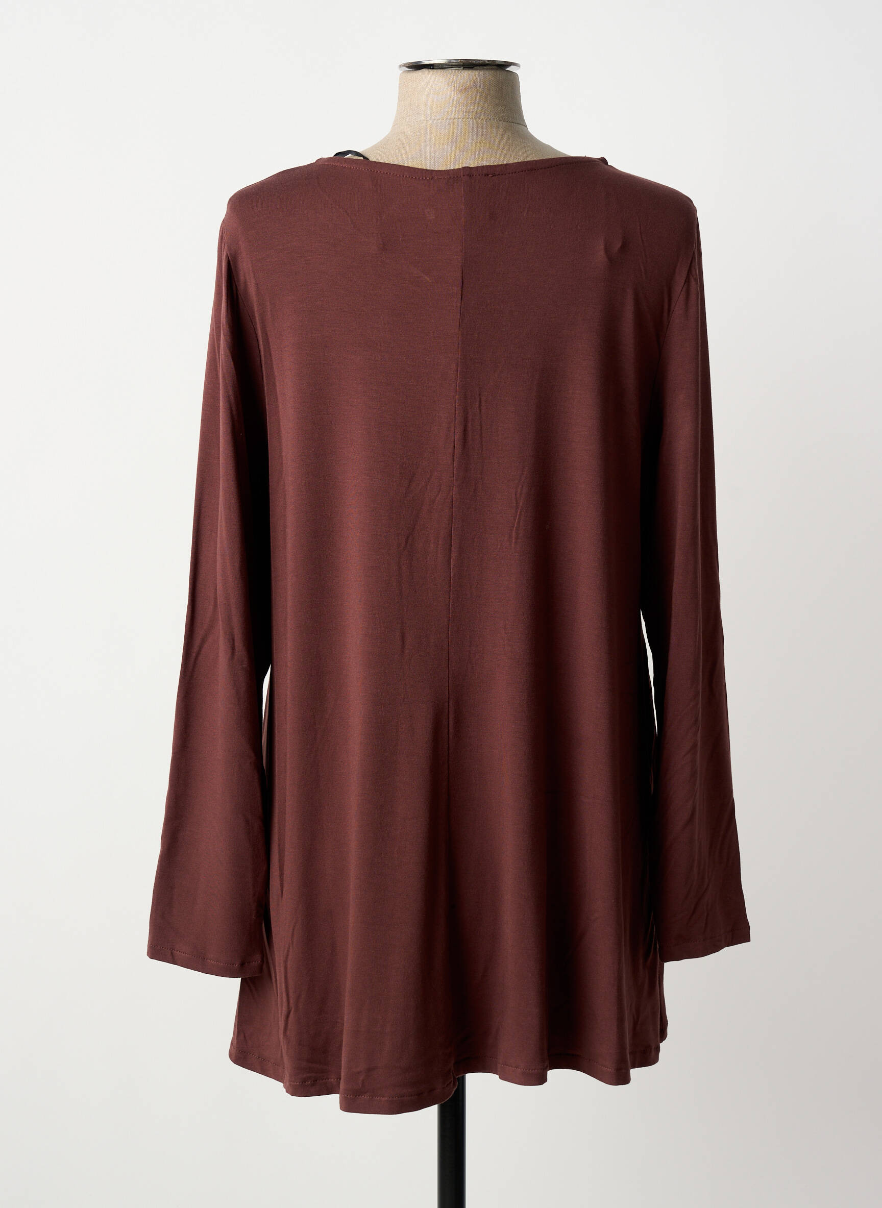 Top stretch manches longues marron AN II VITO femme