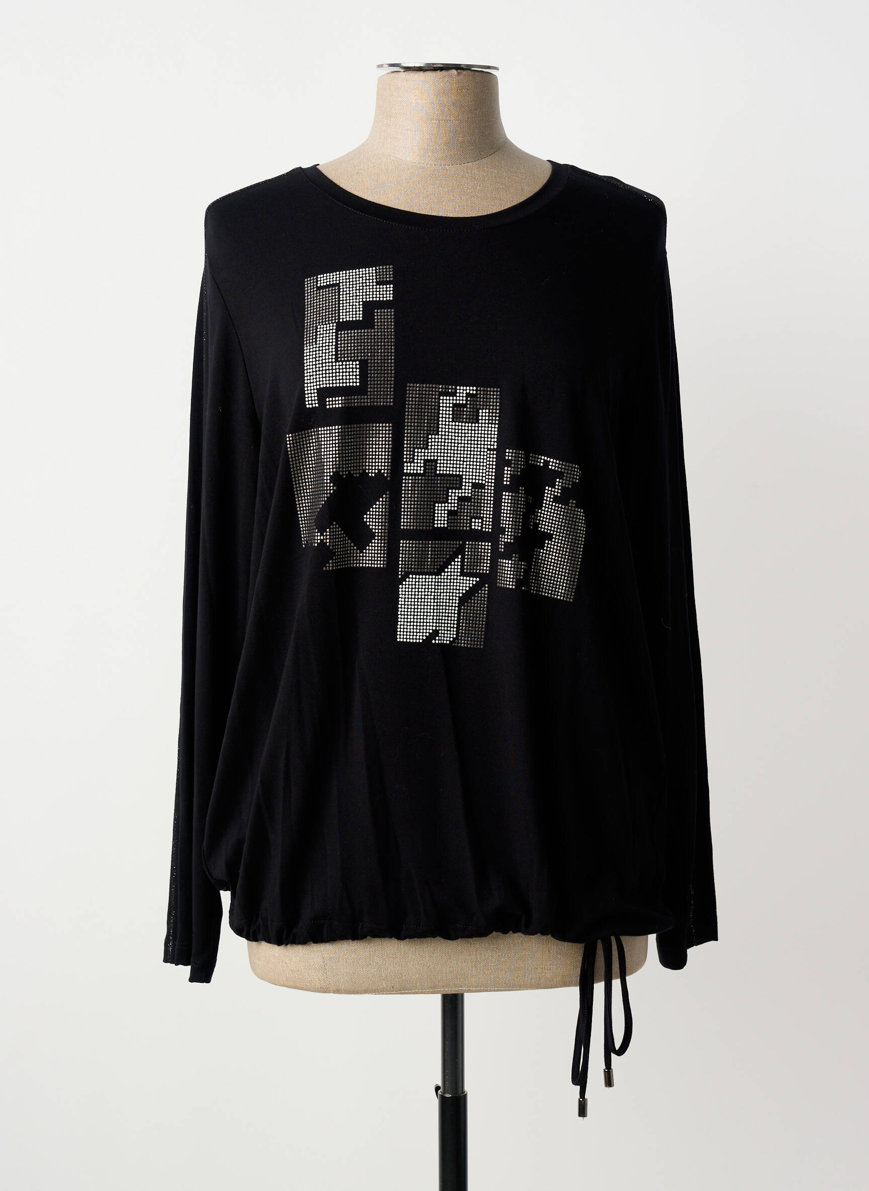 T-shirt manches longues manches longues noir TUZZI femme