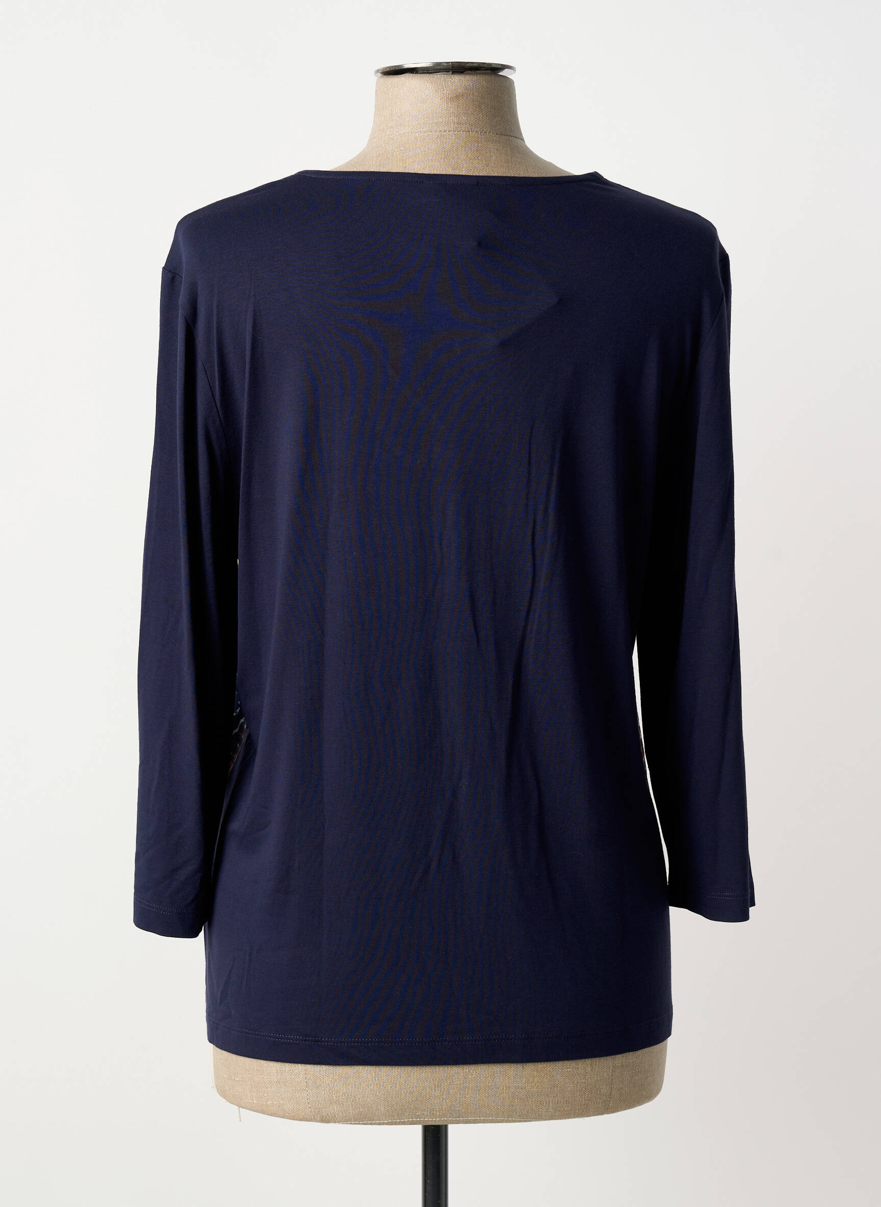 T-shirt manches 3/4 manches 3/4 bleu BARBARA LEBEK femme