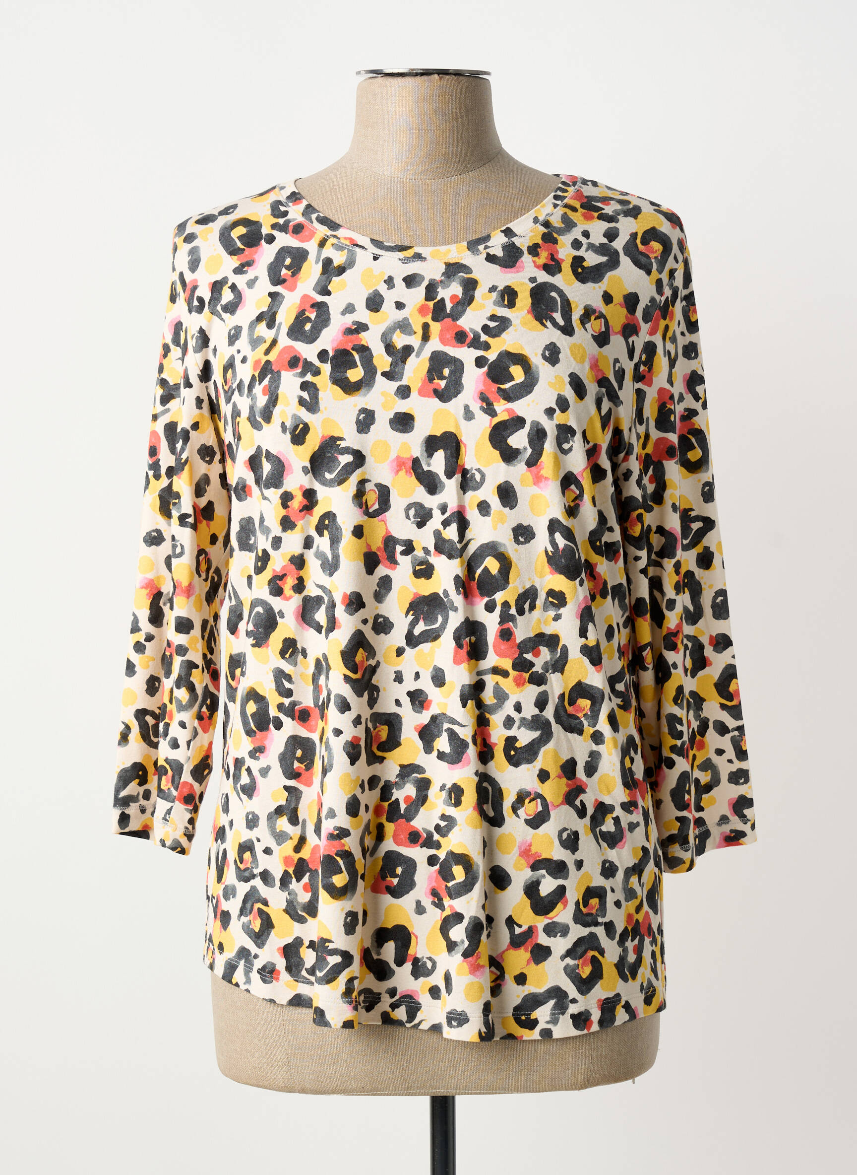 T-shirt manches 3/4 manches 3/4 jaune THOMAS RABE femme