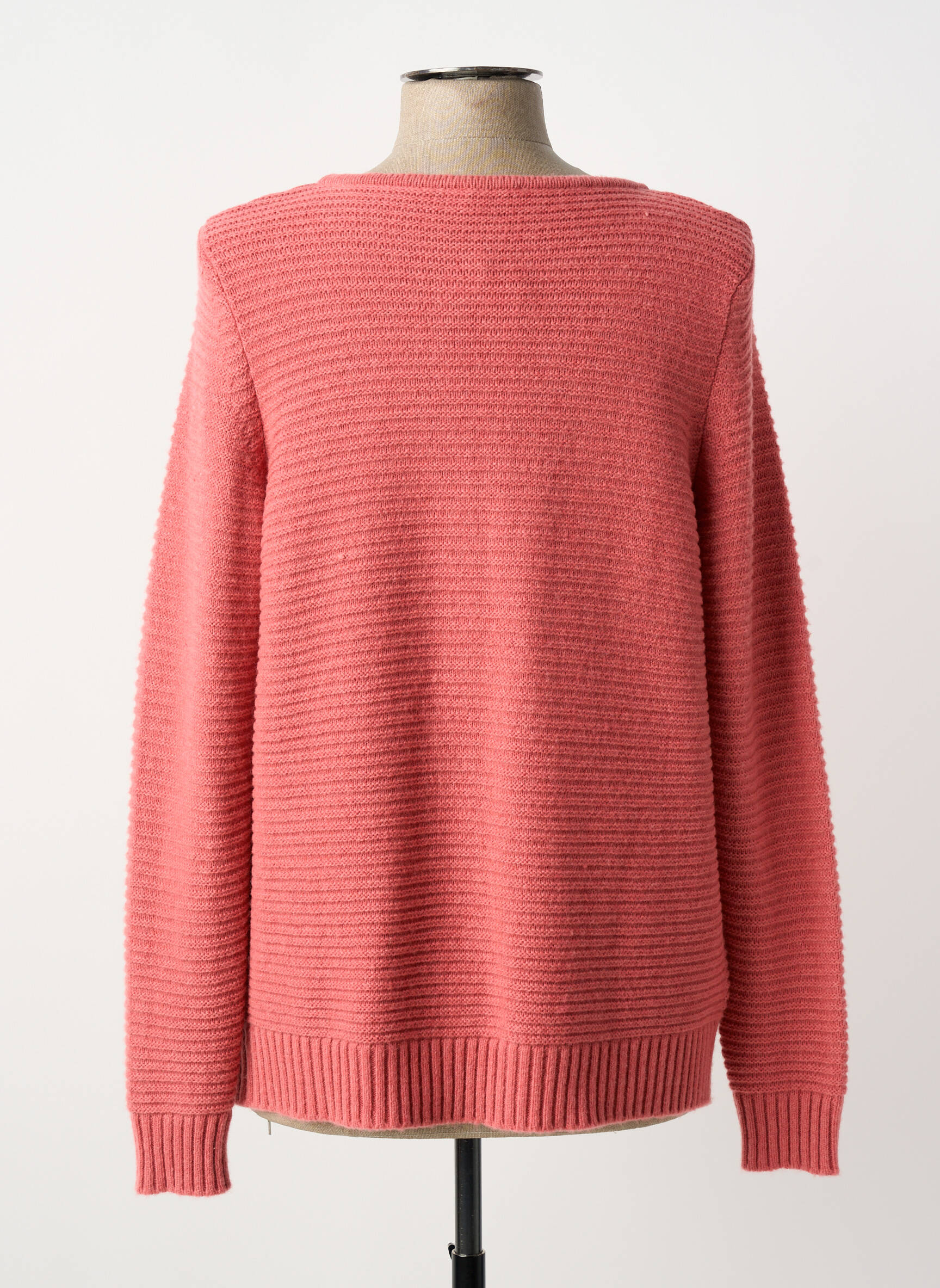 Gilet manches longues col rond rose BARBARA LEBEK femme