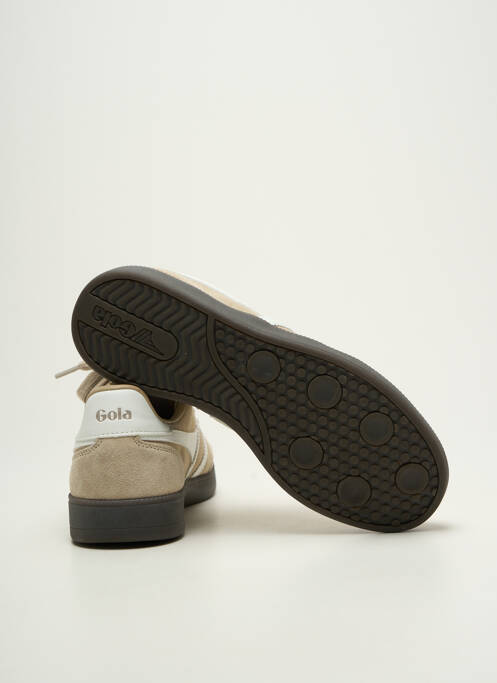 Baskets nubuck talon plat jusqu'à 3cm beige GOLA femme