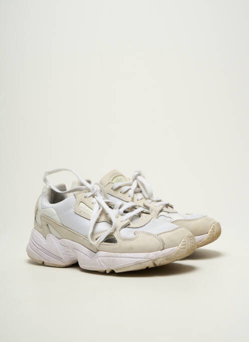 Baskets bout rond talon de 4 à 6cm blanc ADIDAS femme