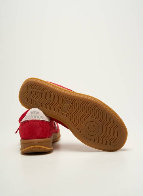 Baskets nubuck talon plat jusqu'à 3cm rouge NEW BALANCE femme