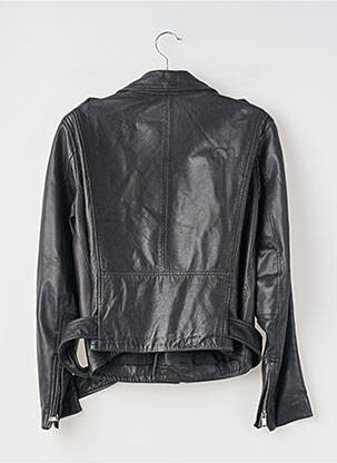 Veste en cuir poches noir ZARA femme