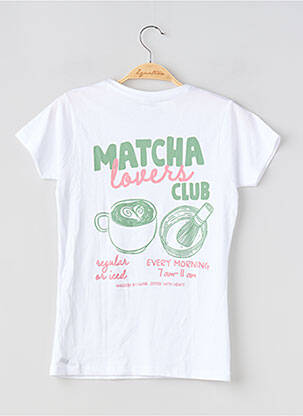 T-shirt sérigraphie manches courtes blanc PAM PLING femme