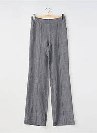 Pantalon droit taille élastique taille normale gris LAUREN VIDAL femme