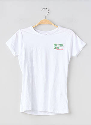 T-shirt sérigraphie manches courtes blanc PAM PLING femme