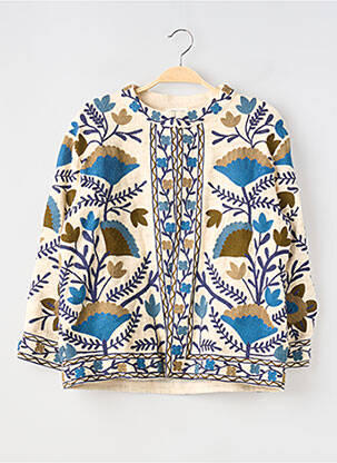 Veste casual col rond beige MAISON 123 femme