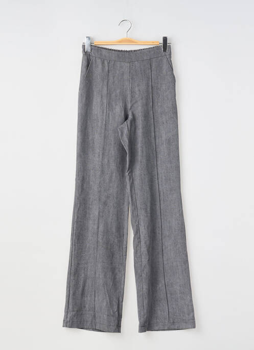 Pantalon droit taille élastique taille normale gris LAUREN VIDAL femme