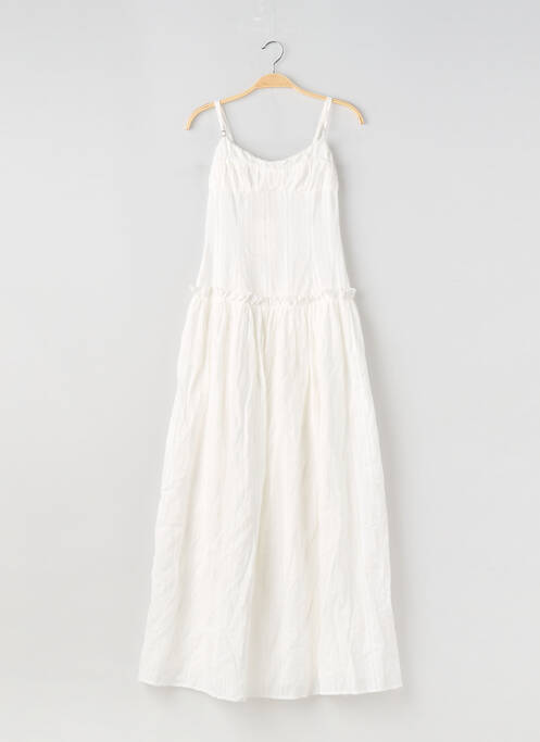 Robe longue manches bretelles ajustables fines bretelles beige PEPPERMAYO femme