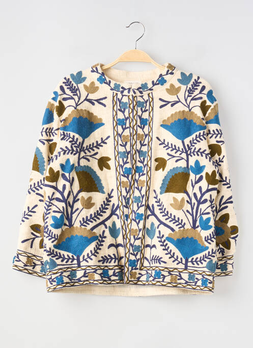 Veste casual col rond beige MAISON 123 femme