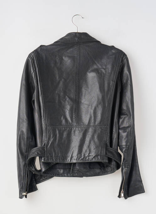 Veste en cuir poches noir ZARA femme