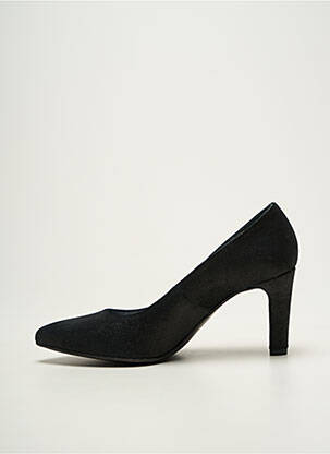 Escarpins tissage satiné talon de 7 à 9cm noir NIMAL femme