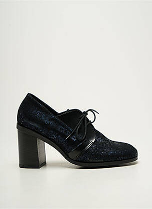 Derbies impression talon de 7 à 9cm bleu LILI MILL femme