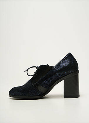 Derbies impression talon de 7 à 9cm bleu LILI MILL femme