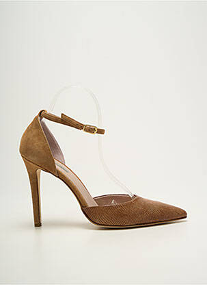Escarpins nubuck talon haut de 10cm et plus marron TOSCA BLU SHOES femme