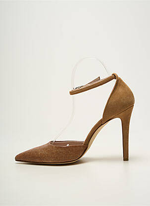 Escarpins nubuck talon haut de 10cm et plus marron TOSCA BLU SHOES femme