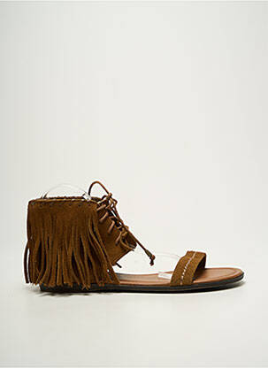 Sandales/nu pieds bout ouvert talon plat jusqu'à 3cm marron MINNETONKA femme
