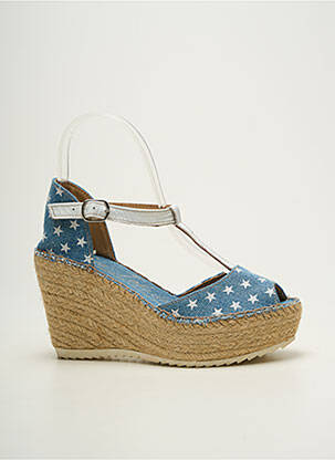 Espadrilles fermeture boucle(s) talon de 7 à 9cm bleu JOSE TOLEDO femme