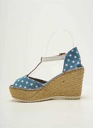 Espadrilles fermeture boucle(s) talon de 7 à 9cm bleu JOSE TOLEDO femme