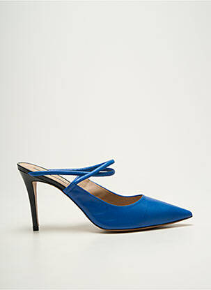 Mules/sabots semelle extérieure cuir talon haut de 10cm et plus bleu PURA LOPEZ femme