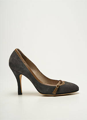 Escarpins nubuck talon de 7 à 9cm gris MINA BUENOS AIRES femme