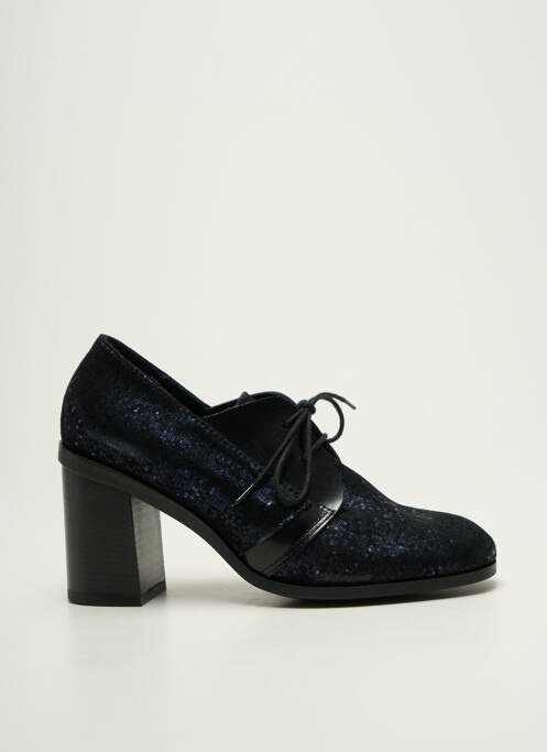 Derbies impression talon de 7 à 9cm bleu LILI MILL femme