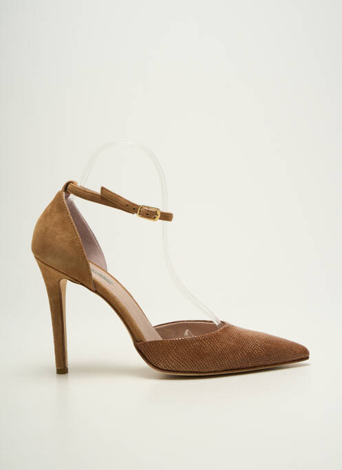 Escarpins nubuck talon haut de 10cm et plus marron TOSCA BLU SHOES femme